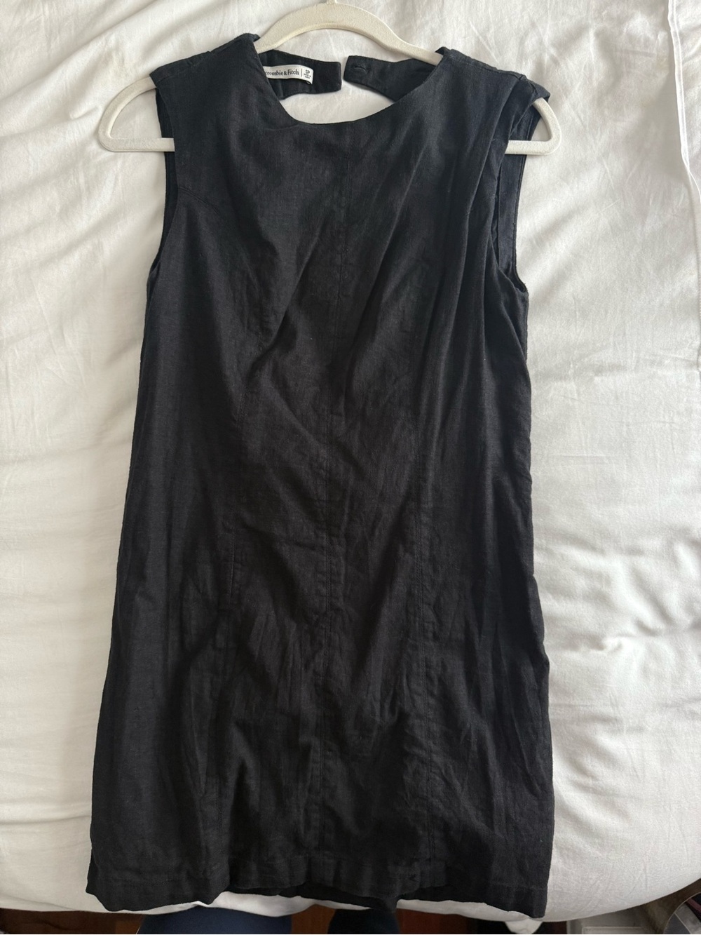 Black Linen Shift Dress